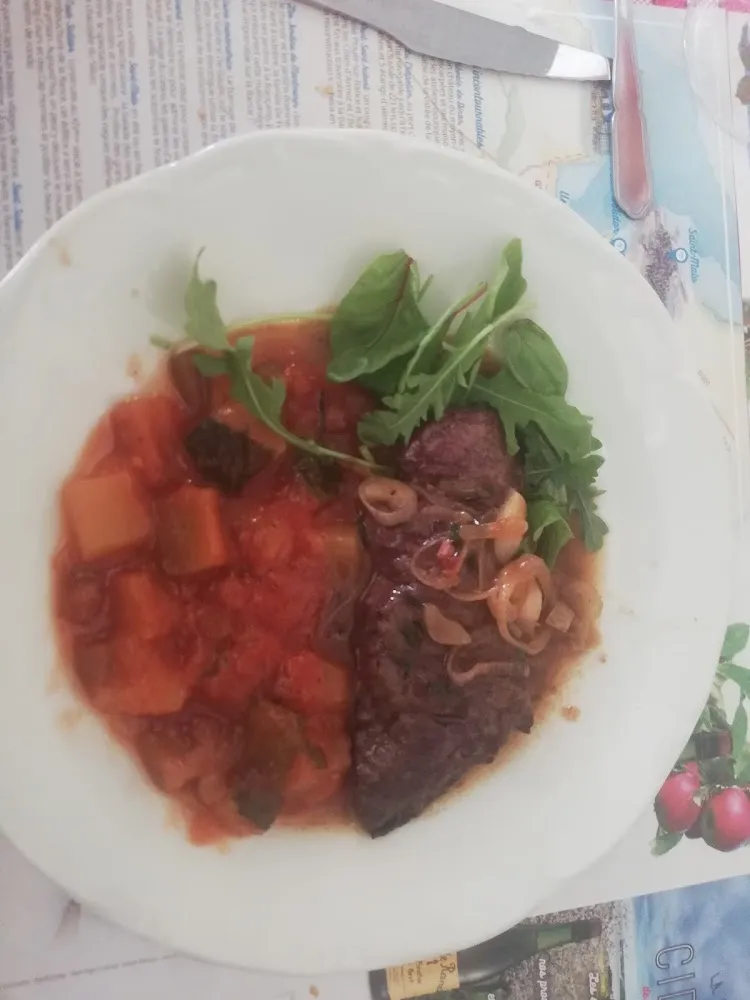 Faux Filet Avec Ratatouille Maison